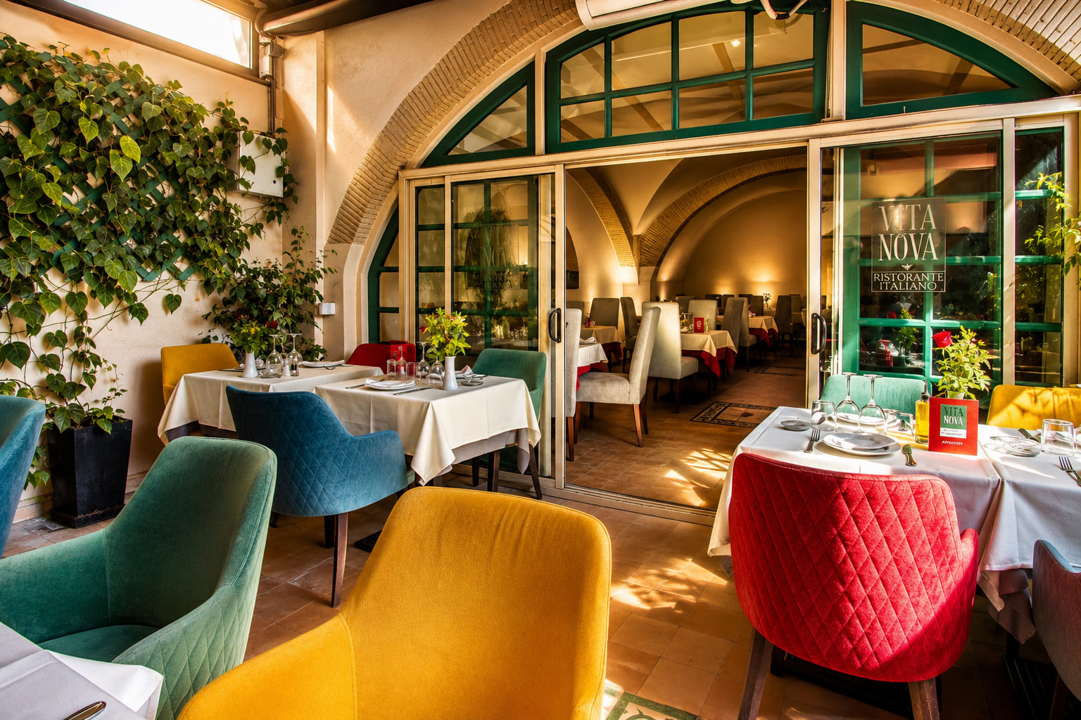 Façade et terrasse du restaurant