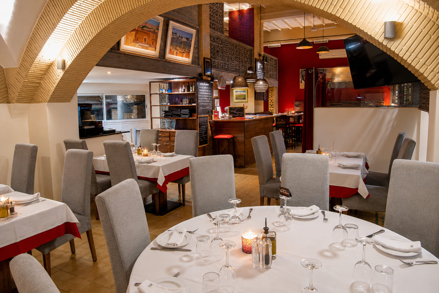 Salle du restaurant mise en valeur